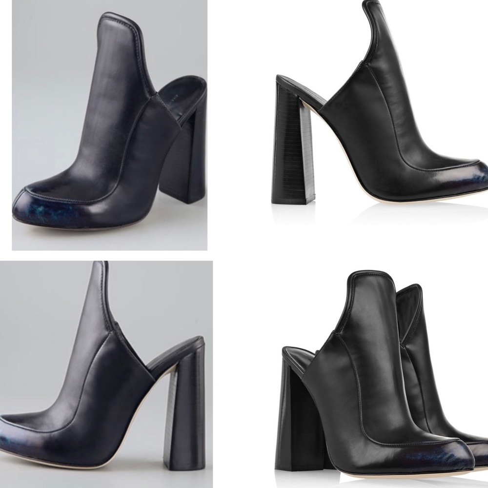 NEW Alexander Wang $495 Amazing Bette Black Leather Mules 39 8-8 ½